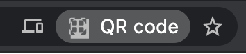screenshot of chrome 'share as QR Code' button